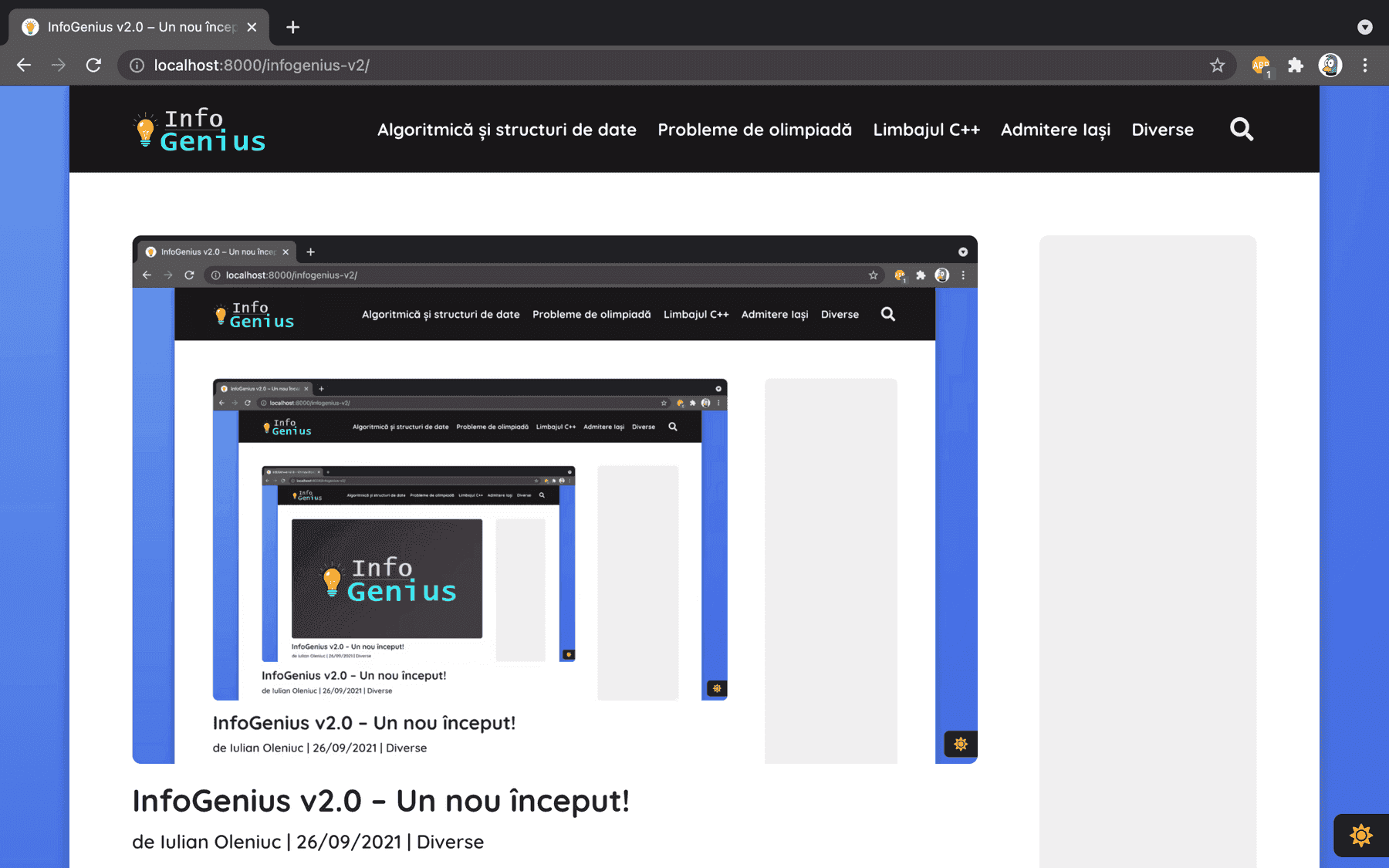 InfoGenius v2.0 -- Un nou început!