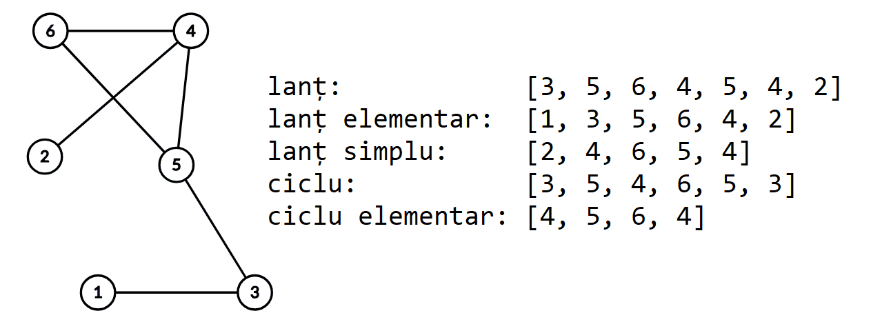 Exemple de lanțuri și cicluri