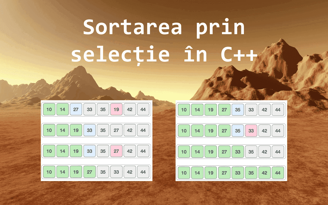 Sortarea prin selecție (Selection Sort) în C++